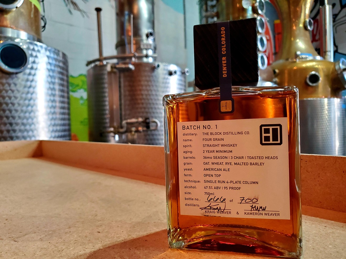 The Four Grain Straight Whiskey at Block Distilling, released December 15, 2019.