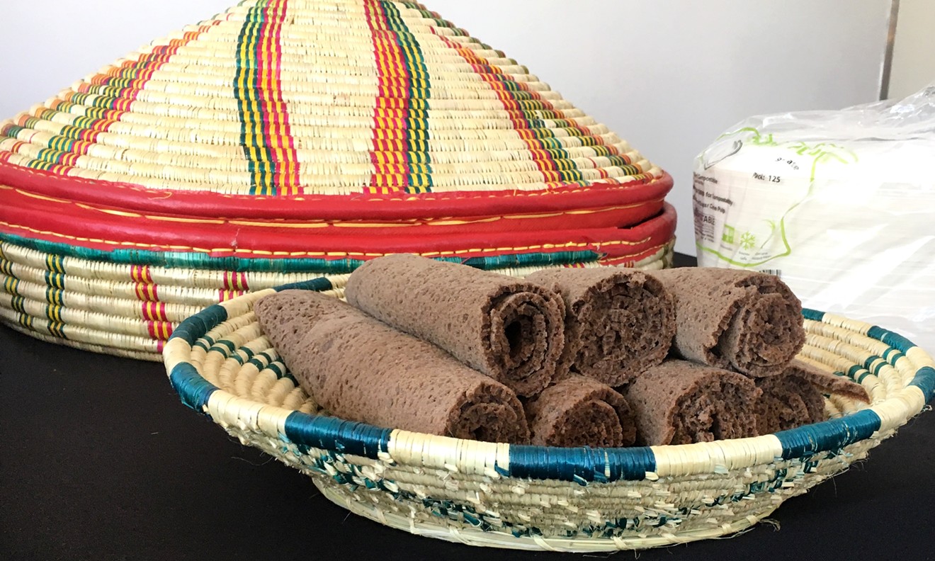 Injera made by chef Genet Gebeye at the Slow Food Nations food festival in July.