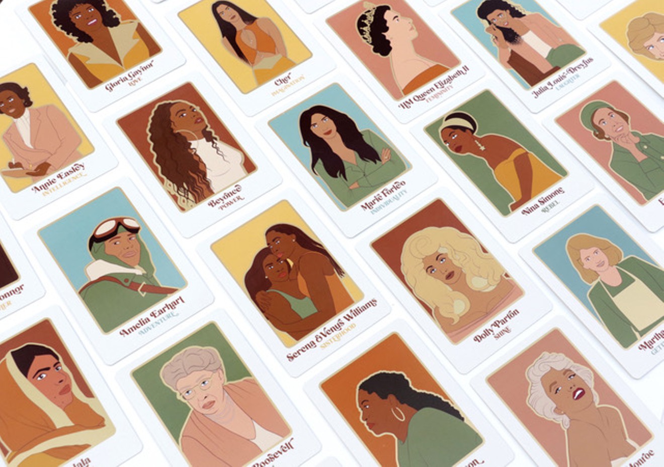"Messages From Her" is a tarot deck that depicts inspiring women on the cards.