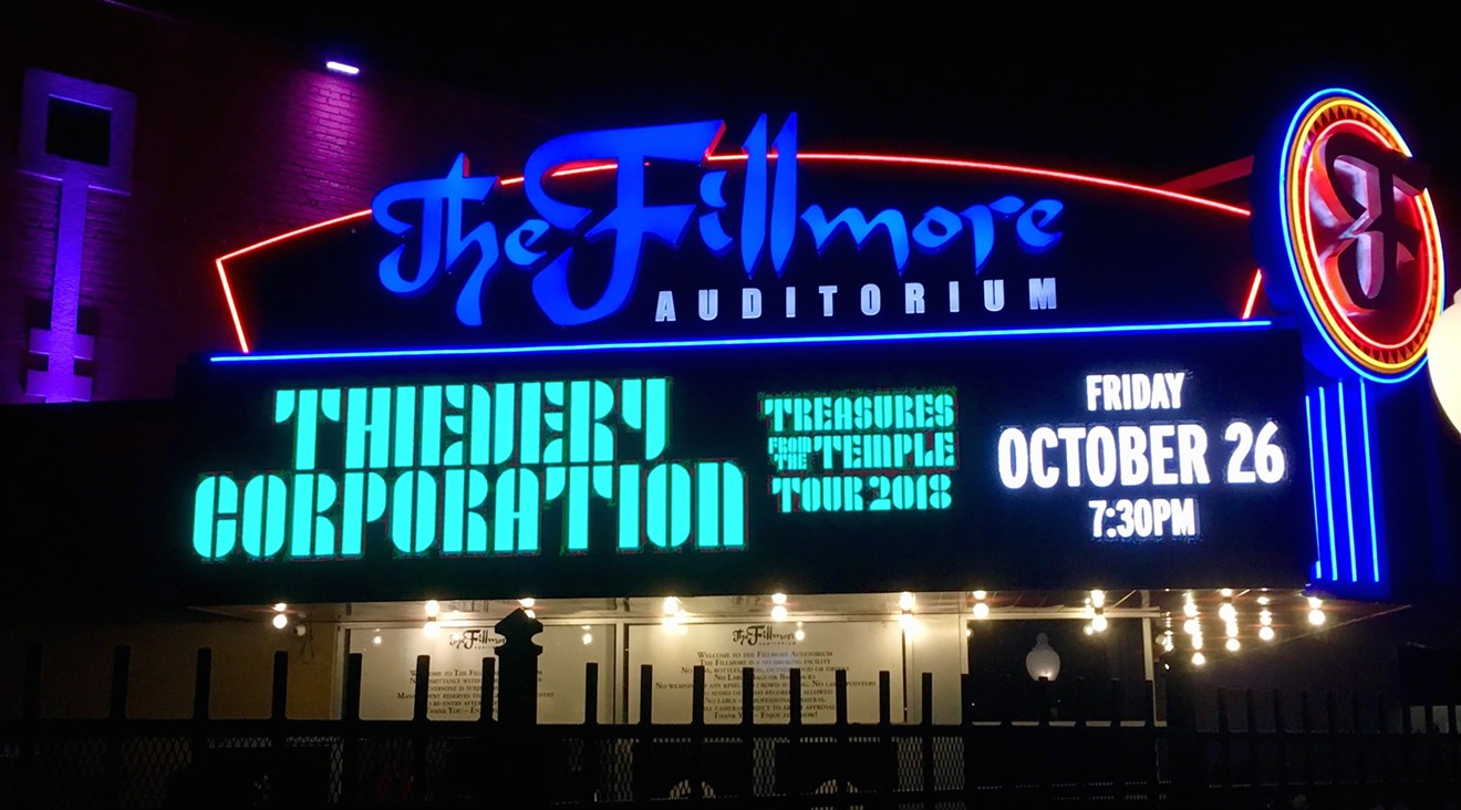 Thievery Corporation played at the Fillmore Auditorium Friday night.