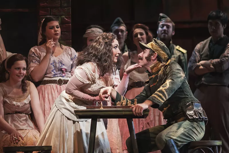 Image: Emily Pulley plays the title role in Central City Opera's production of Carmen, which runs through August 6.