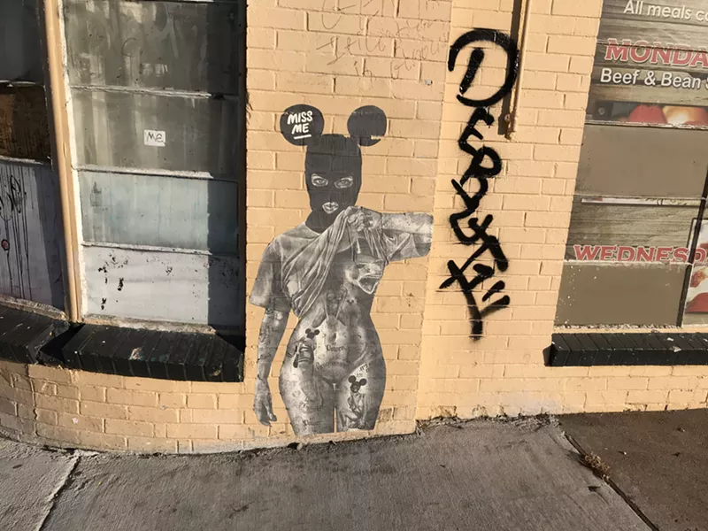 Image: Graffiti at Colfax Avenue and Franklin Street.