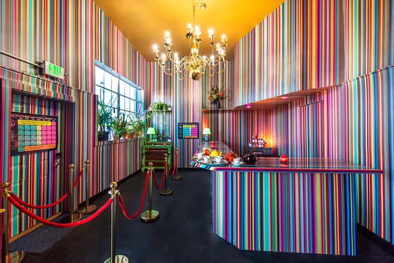 Image: The entry into RiNo's Yeah Baby dance club.