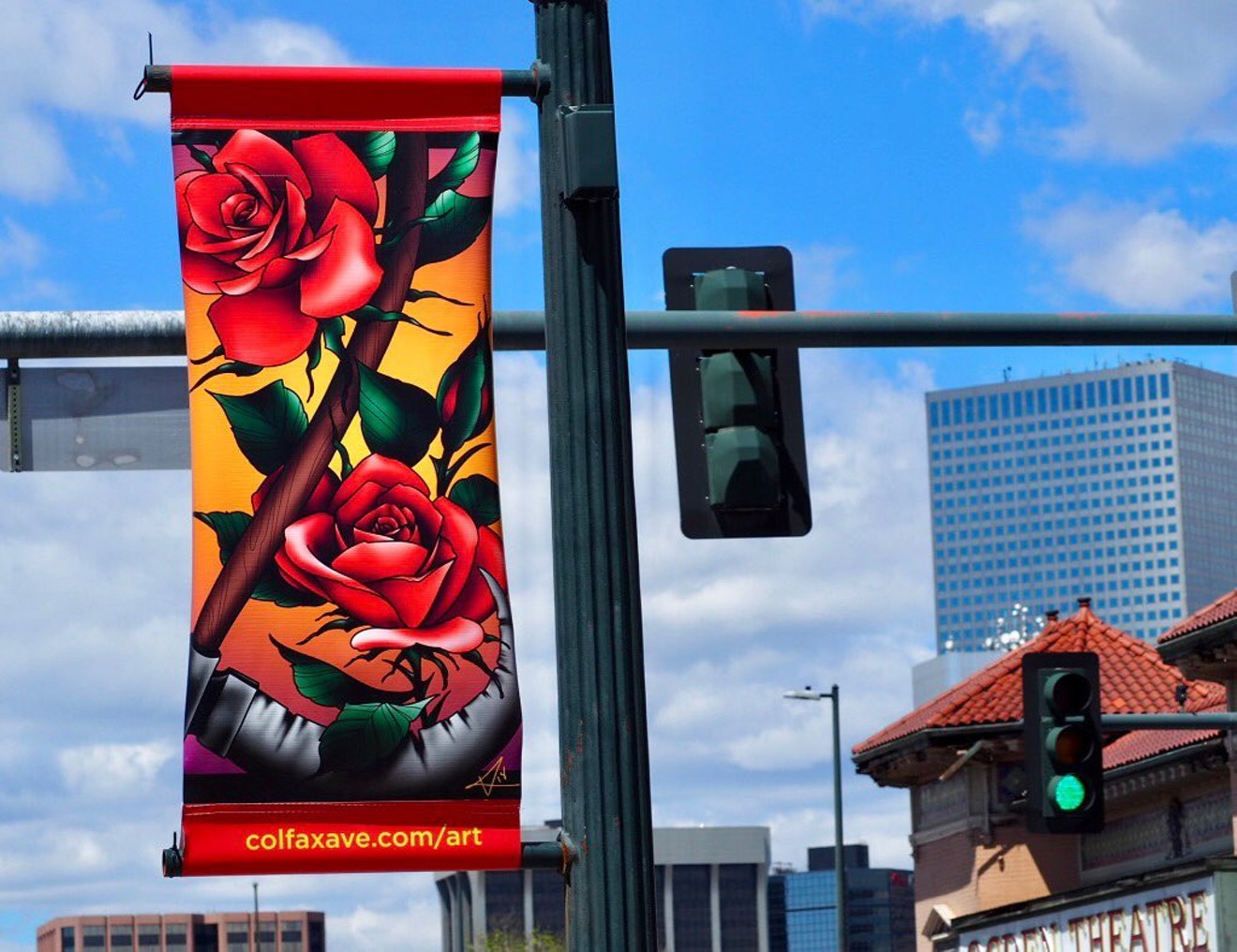 Travis Koenig's "The Colfax Edge" banner was on display in summer 2019.