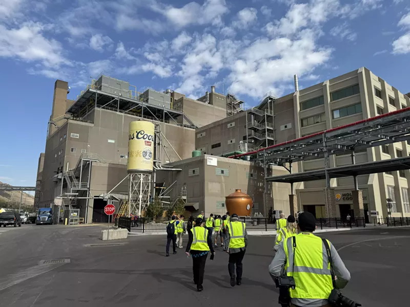 Image: Large brewery building.