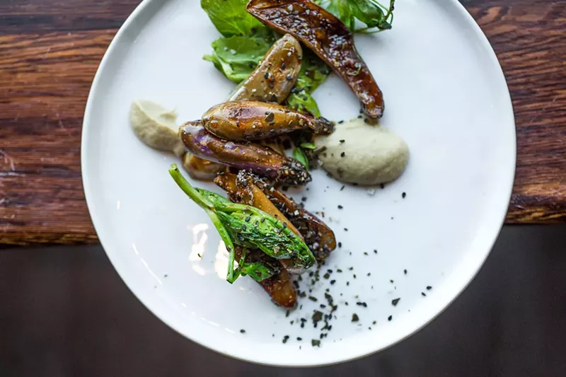Image: Roasted eggplants at Wayward, which opened on August 22.