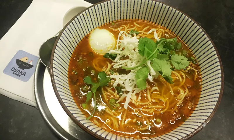 Image: Osaka Ramen goes full-on Colorado with its green chile and chorizo ramen.