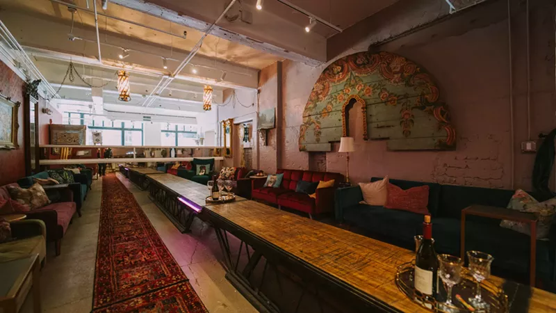 Image: The Cat Club's 36-foot runway is made from antique railroad car flooring.