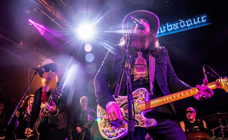 Alt-country rocker Tim Montana, right, shares the stage with one of his heroes, Billy Gibbons.
