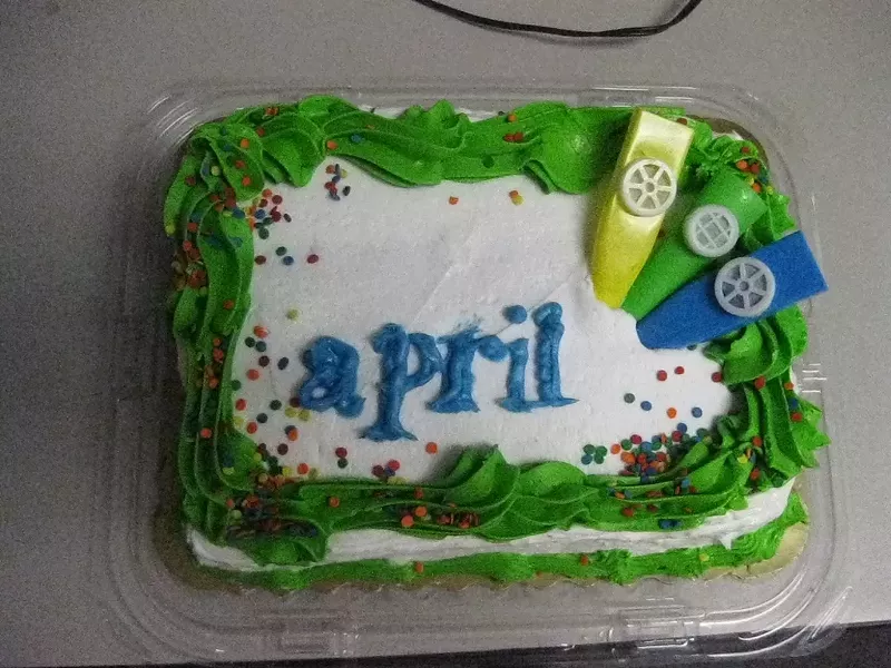 Image: Pardon me, April: We were told there'd be cake and kazoos?