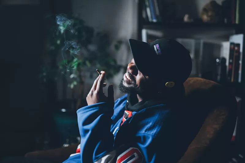 Image: Allister Auguste believes using cannabis has increased his curiosity.