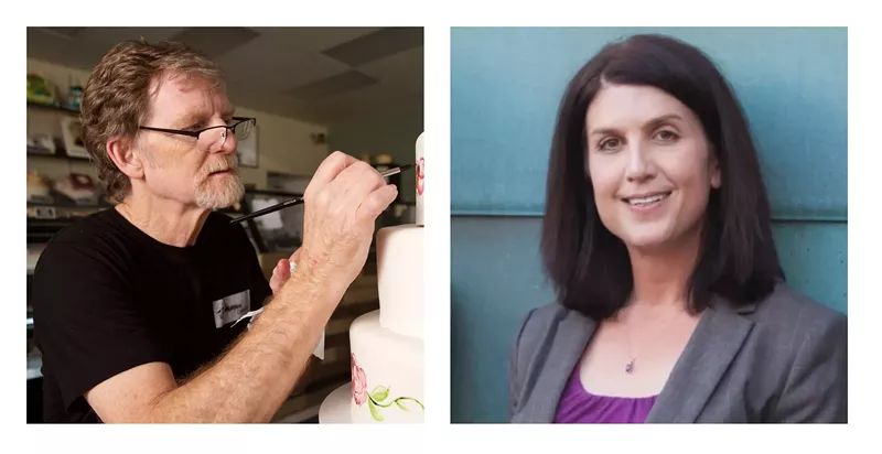Image: Jack Phillips of Masterpiece Cakeshop and attorney Autumn Scardina are scheduled to face off in court next month.