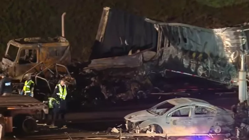 Image: The crash site on the morning after.