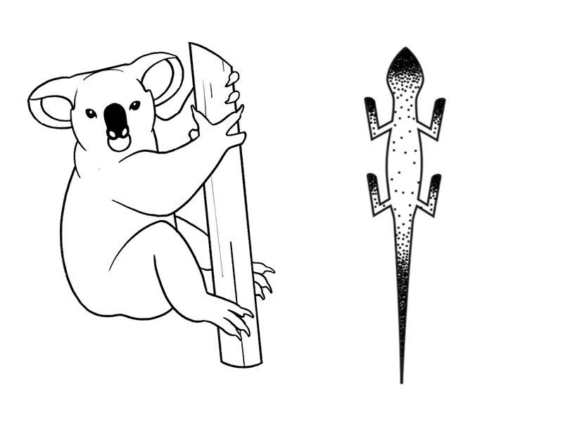 Image: Tattoo enthusiasts can get inked with either one of these designs to raise money for Australia.