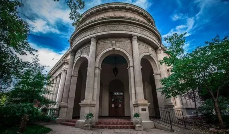 Image: a neo-classical building with columns