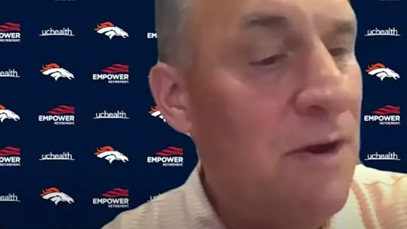 Image: Denver Broncos head coach Vic Fangio during a June 3 virtual press conference.