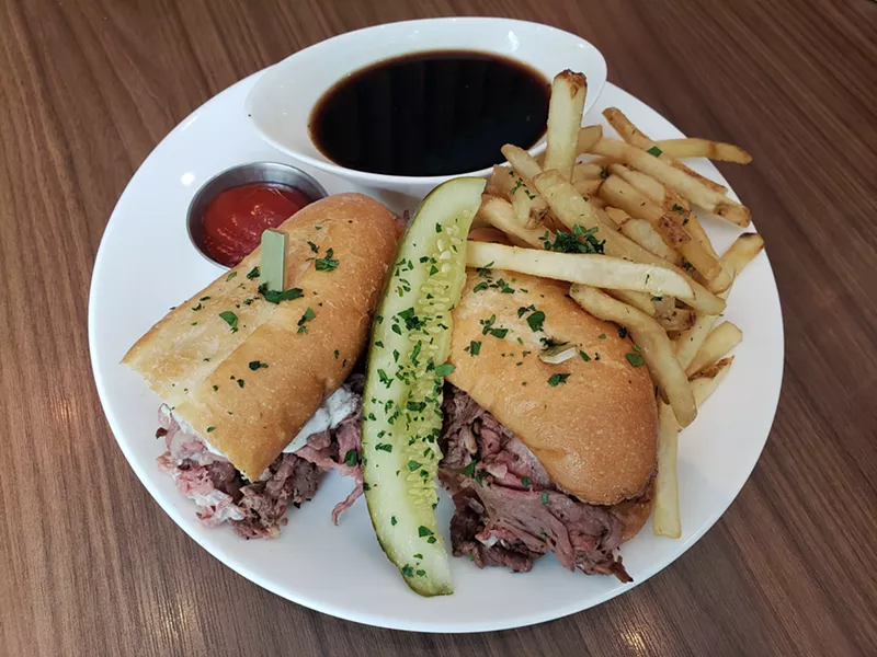 Image: Get a simple and tasty French dip at the Corner Office.