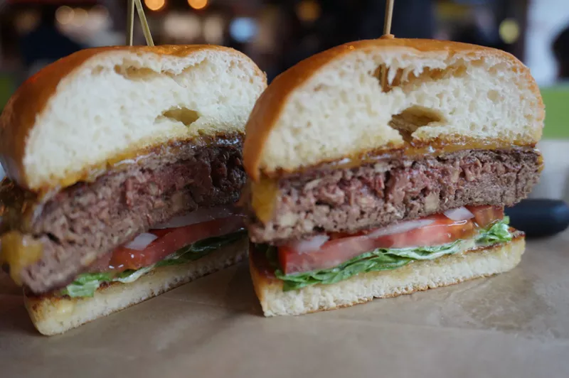 Image: The Impossible Burger, as served at Hopdoddy.