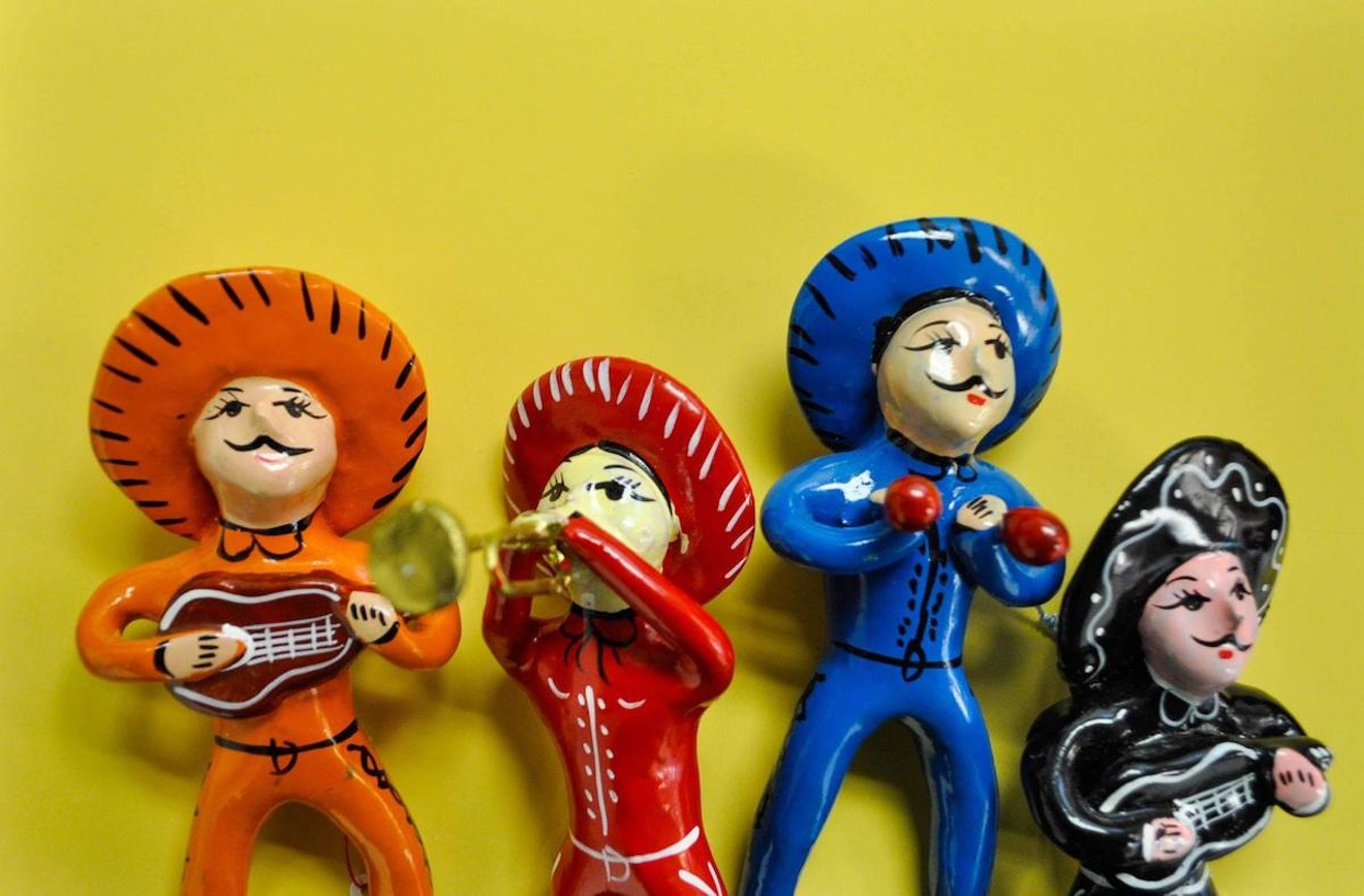 Find folk-art treasures like these Mexican ornaments at the Hijos del Sol gift shop.