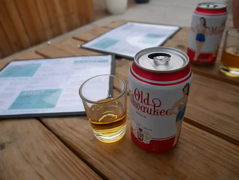 Image: Cold beer and a whiskey shot to get the week started!