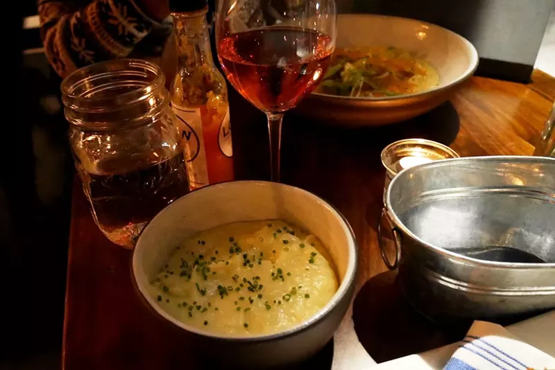 Image: Rosé and mashed potatoes — just because you can.