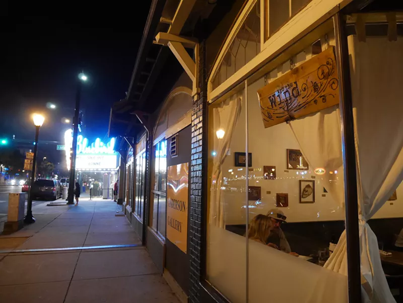 Image: To the Wind Bistro is located just a few doors down from the Bluebird.