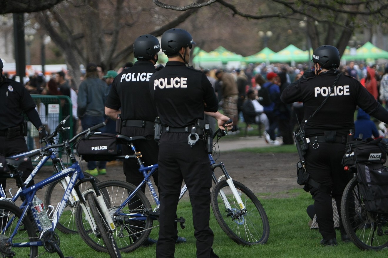 Denver police officers largely observed during the Mile high 420 Festival on April 20, but 64 citations for public consumption were issued throughout the day.
