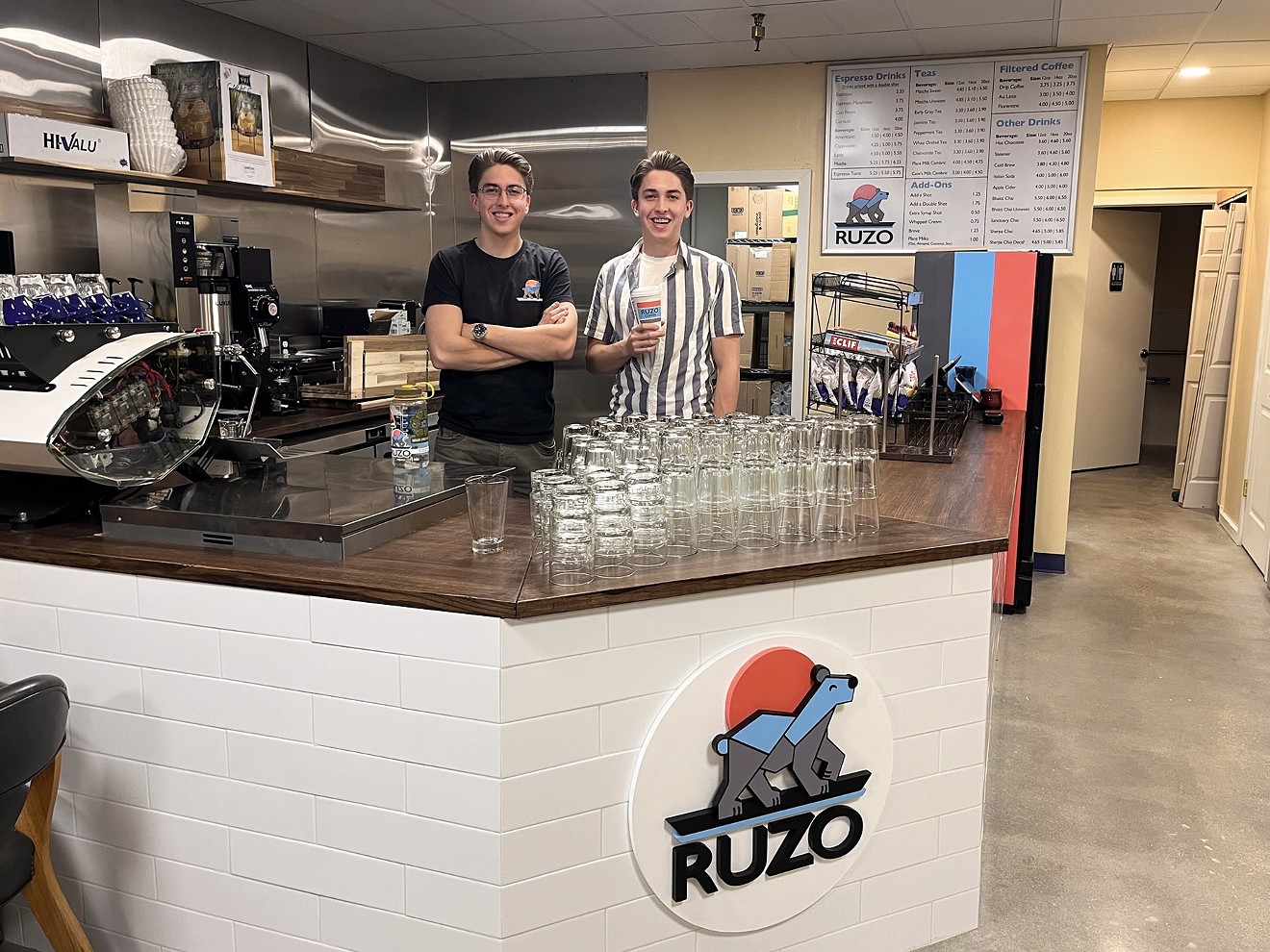 Ruzo Coffee owners and twin brothers Matthew (left) and Jordan McDaniel.