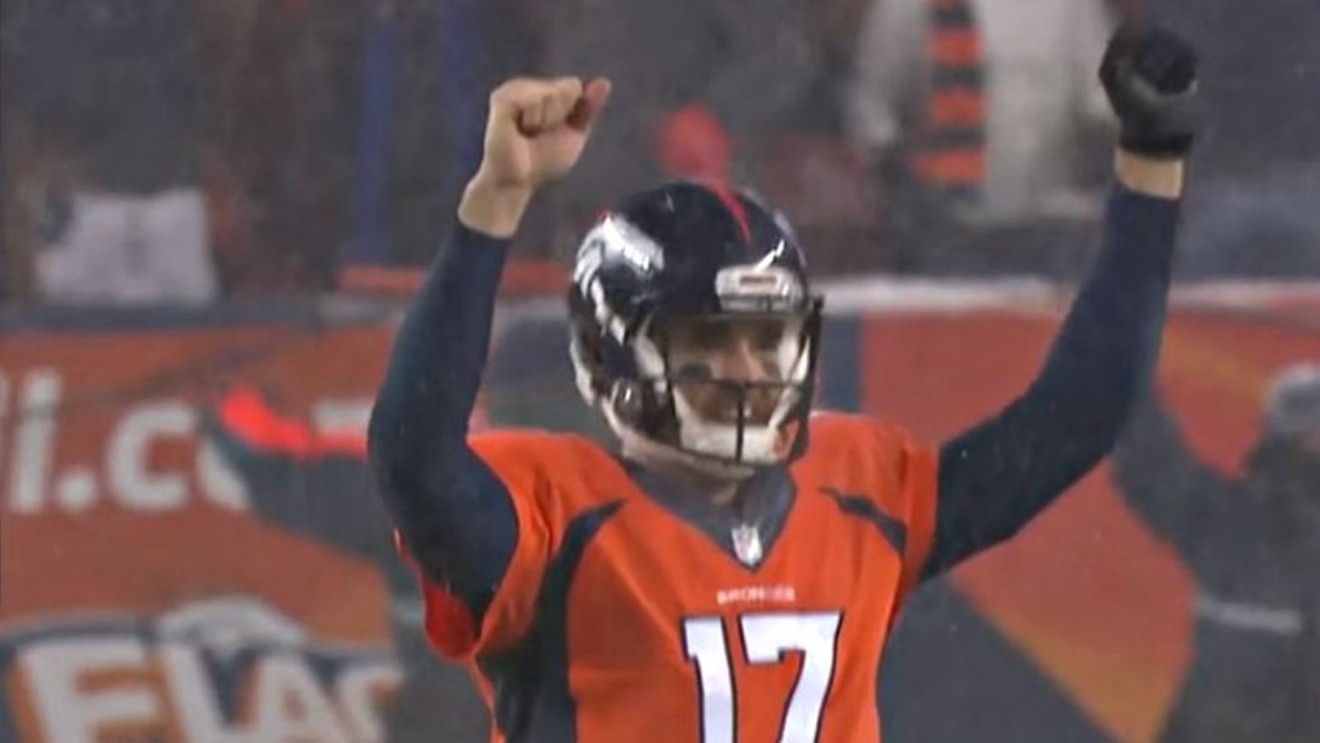Brock Osweiler fans hope he'll be able to celebrate after his first start of the season for the Broncos.