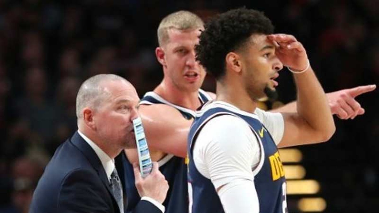 How Jamal Murray (with coach Michael Malone and Mason Plumlee) might have reacted when he realized his sex tape was on Instagram.