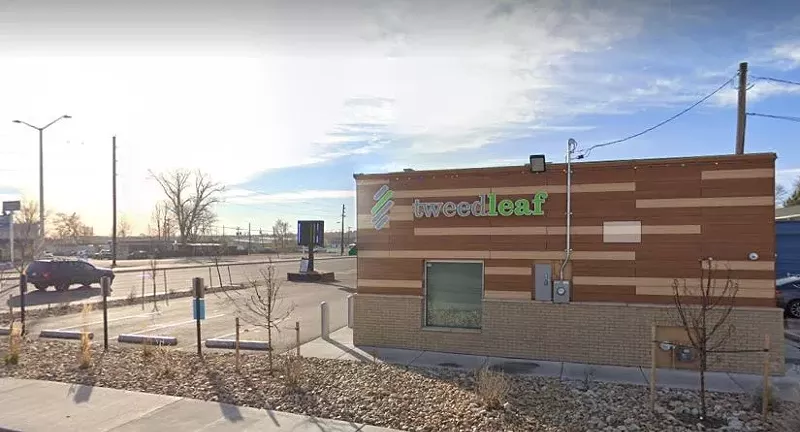 Image: TweedLeaf's dispensary at 6299 Federal Boulevard.