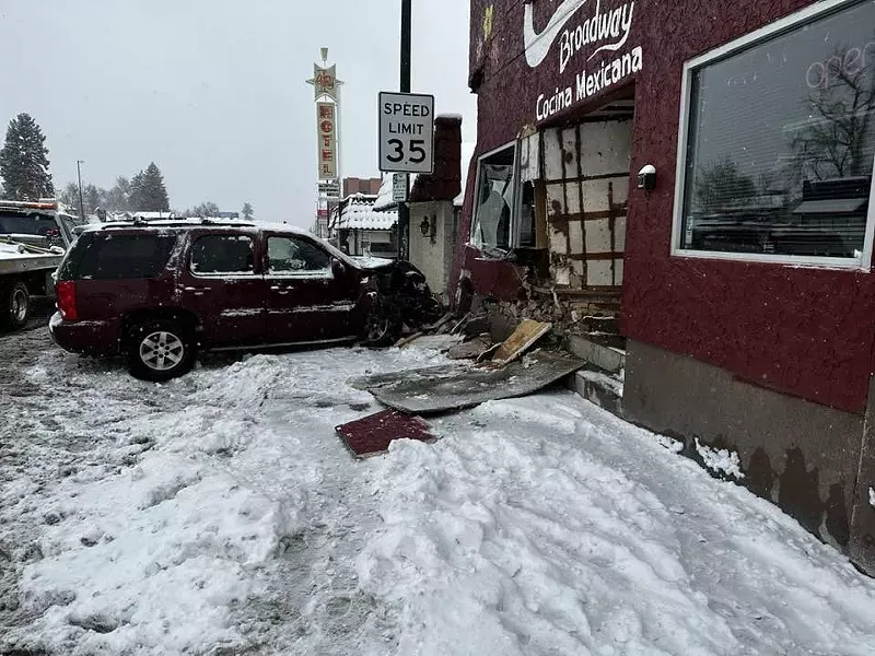 Image: A car crash damaged Chula on January 18.