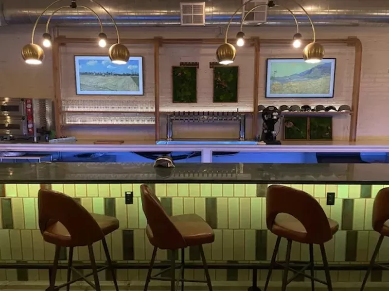 Image: Brewery tap room bar.