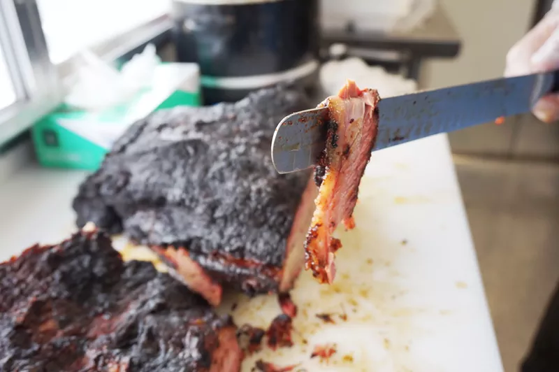 Image: James Diaz uses only Prime Angus for his Tex-Mex brisket.