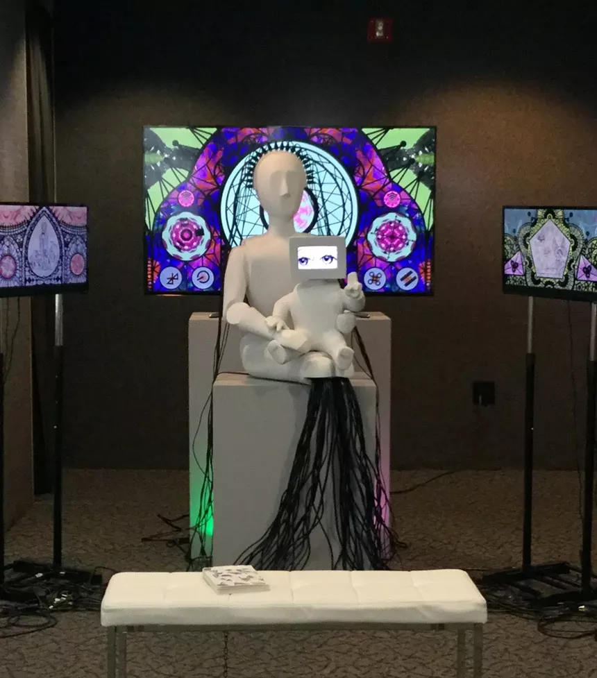 Kendra Fleischmann, "The Little Chapel of Our Holy Motherboard." - COURTESY OF KENDRA FLEISCHMAN AND DENVER DIGERATI