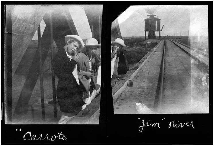 "Nina Weiste (left) and friends, near Ludden, North Dakota," circa 1917, from Family Album. - COURTESY OF RODDY MACINNES