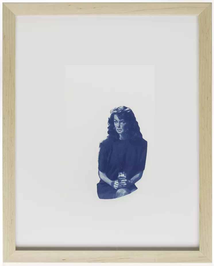 Laura Shill, "A Date with Destiny," 2017. Cyanotype on paper, 13 x 10 x 1 in. - COURTESY OF LAURA SHILL