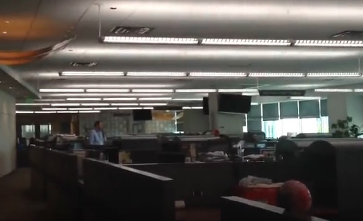 The newsroom the Denver Post left earlier this year. - YOUTUBE FILE PHOTO
