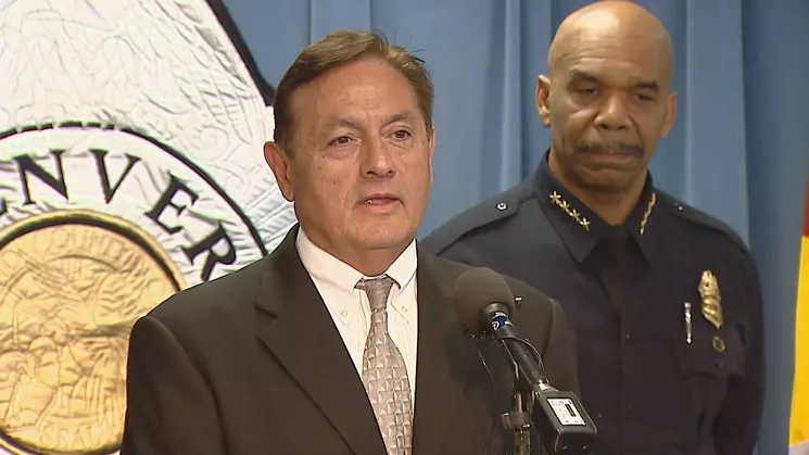 Deputy Director of Safety Jess Vigil, seen with Denver Police Chief Robert White, right. - CBS4 FILE PHOTO