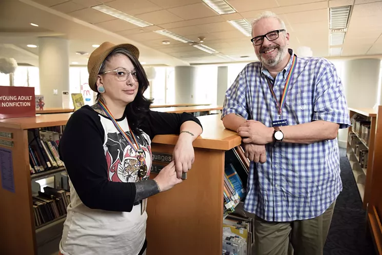Peer navigators Cuica Montoya and Jonathan Strauss use their life experiences to help others. - ANTHONY CAMERA