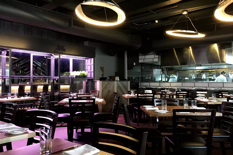 The hydroponic garden between the bar and the dining room will soon be filled with trays of greens. - MARK ANTONATION