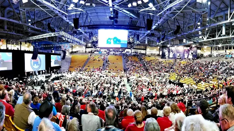 The Colorado Republican Party state assembly, as seen in a photo from Greg Lopez's Facebook page. - FACEBOOK