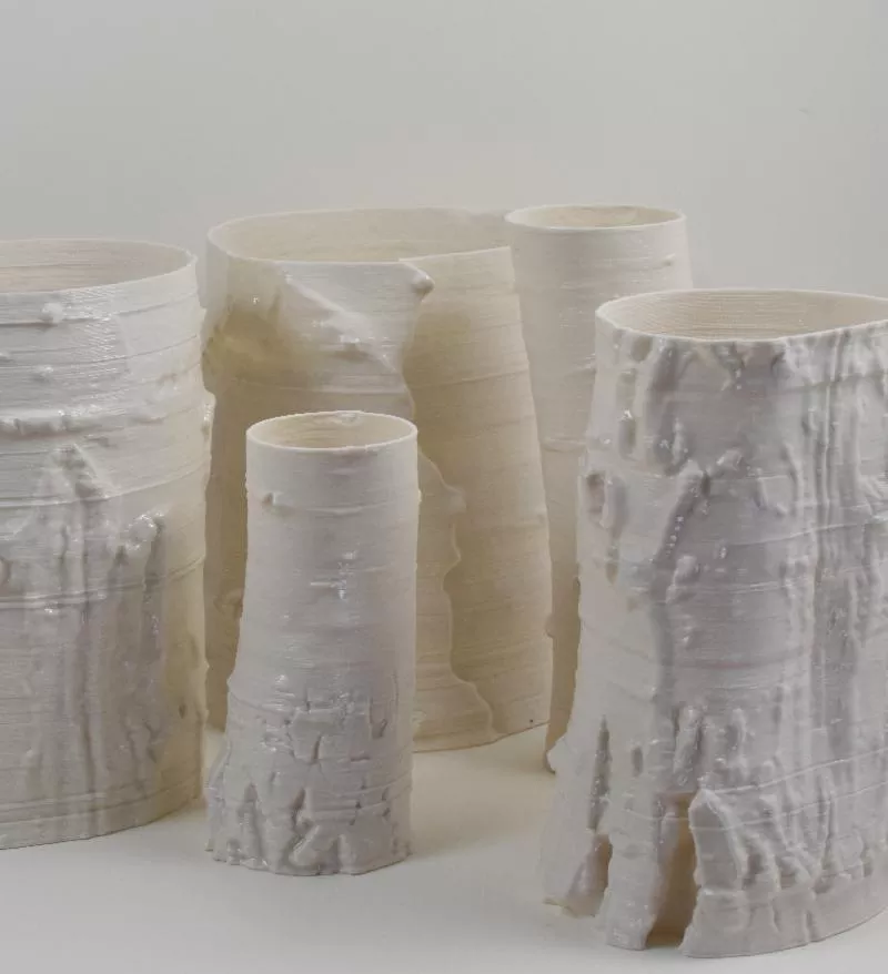 Mia Mulvey, "Pando Forest, Utah," 2018, porcelain, 3-D printed, variable dimensions. - MIA MULVEY, GOODWIN FINE ART