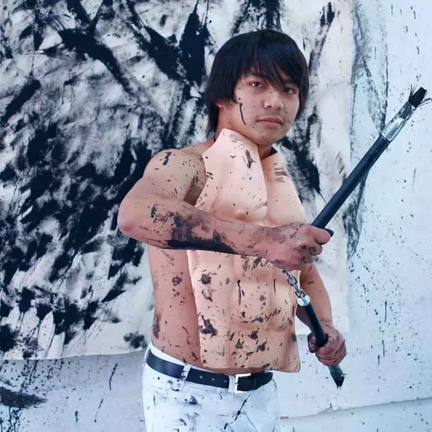Lin Wen-Ben and five other Denver artists take a chance on performance art at Leon Gallery. - COURTESY OF LIN WEN-BEN