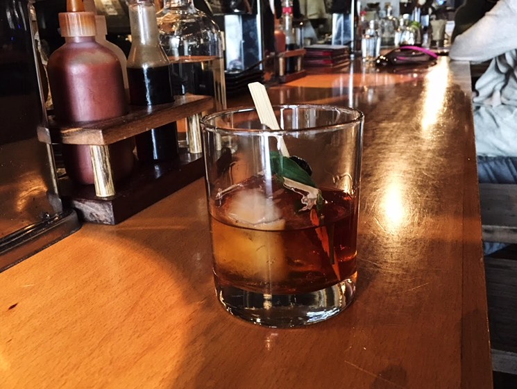 Th Cho Fashioned adds basil to the classic cocktail. - LAURA SHUNK