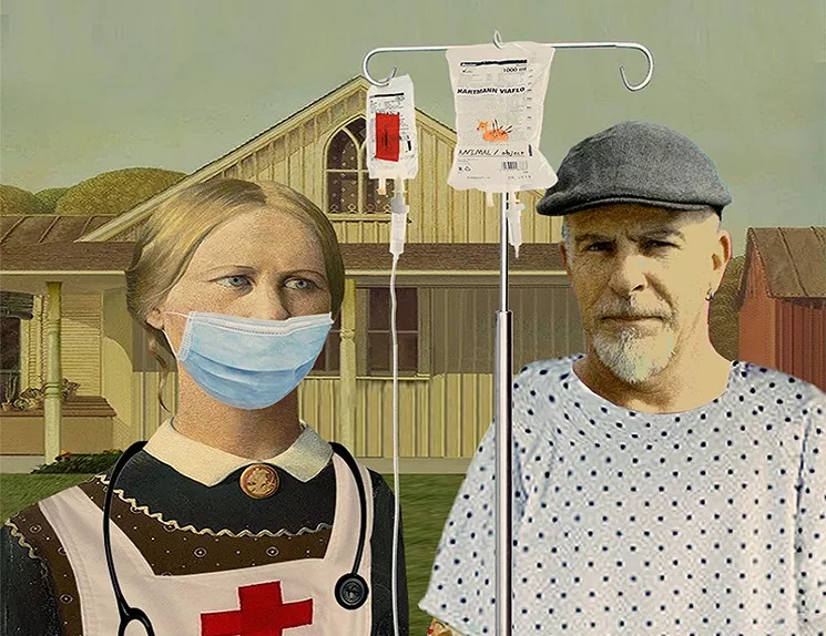 A poster for American Gothic 2017, a fundraiser for Steven Gordon at the Mercury Cafe. - KURT BAUER, BANGSNAP RECORDS