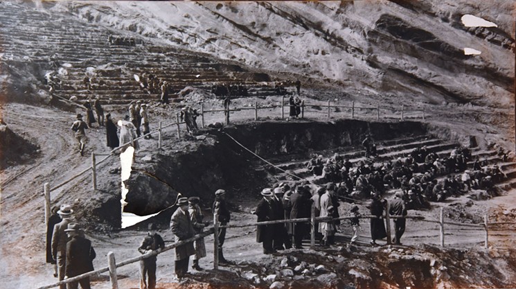 CCC crew working on Red Rocks. - DENVER PUBLIC LIBRARY