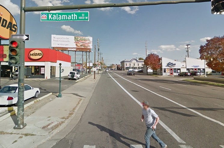 West Sixth Avenue at North Kalamath Street. - GOOGLE MAPS