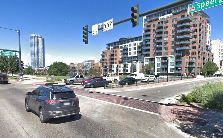 North Speer Boulevard at Wewatta Street. - GOOGLE MAPS