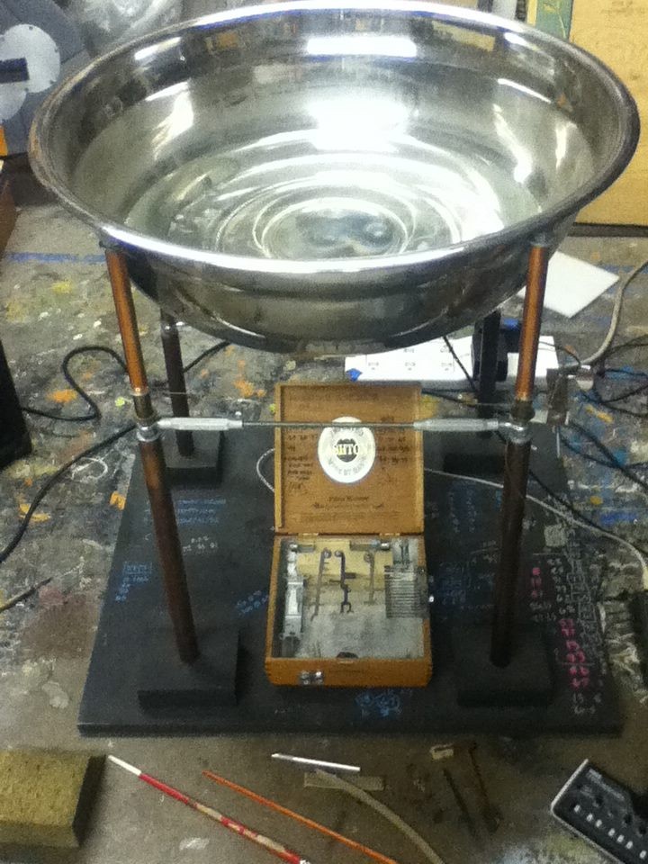 One of Gordon's water bowl instruments. - STEVEN GORDON